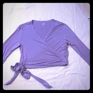 Joy Lab crop wrap top 💜